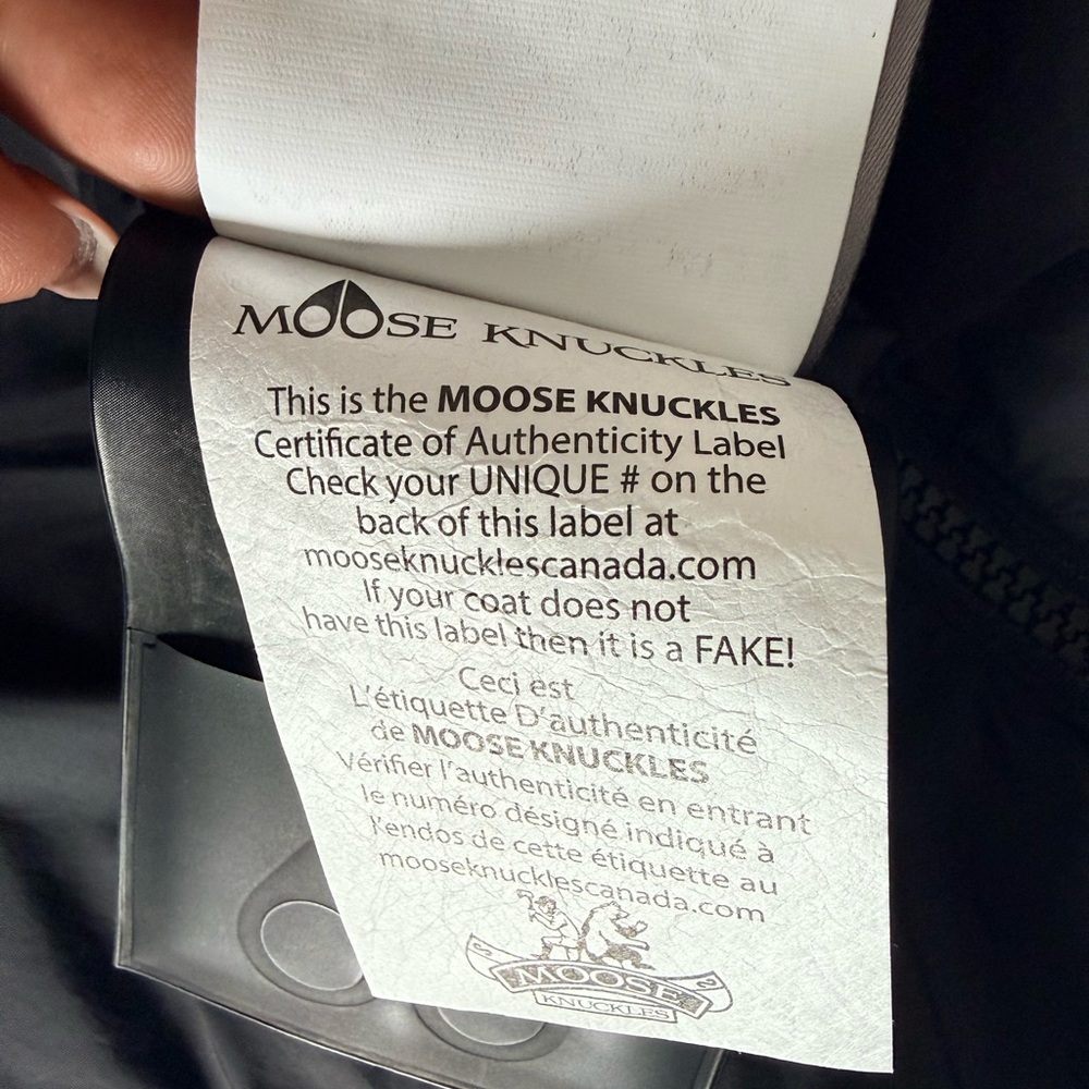 Moose Knuckles Brushstroke Print Hooded Puffer Jacket size Small - Picture 9 of 10